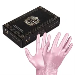 Nitrilhandsker str. M – perlemor 50 stk, Beaute Luxe